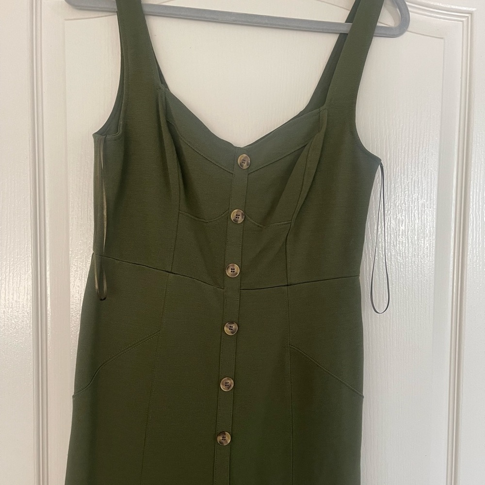 Maeve Anthropologie dress in olive